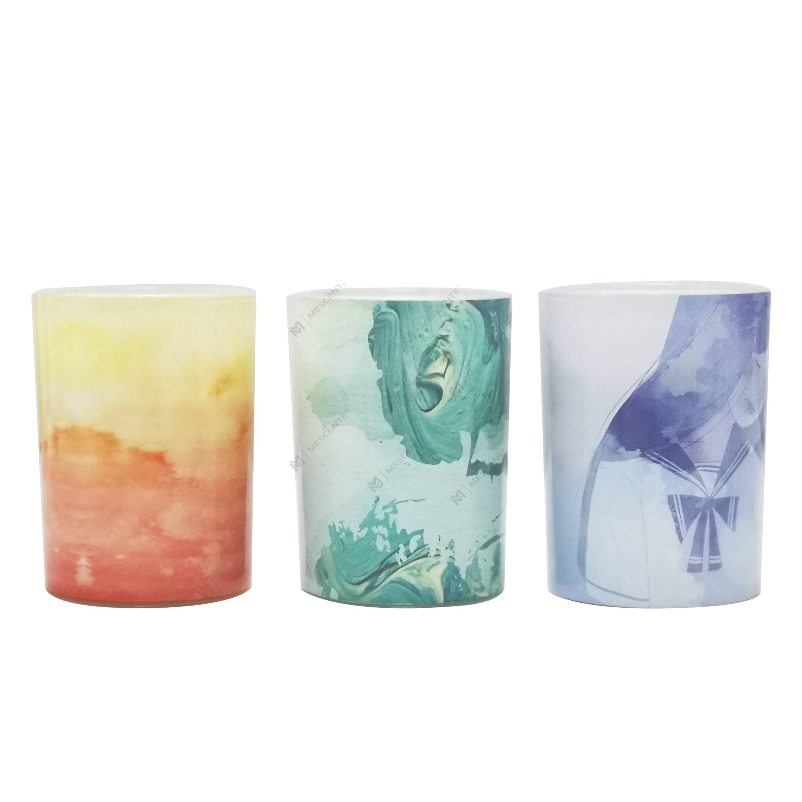 M&Scent Großhandels-Privatmarken-Palmenkerze aus grünem Glas, spirituelle Kerzen