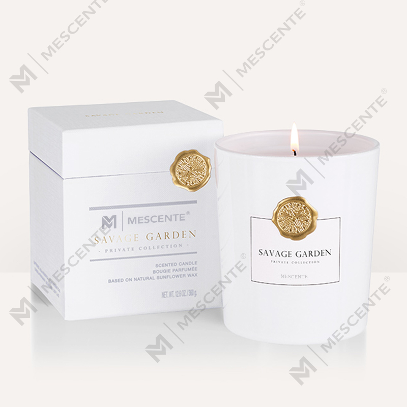 M&Scent Luxus-Sojawachskerze mit individueller privater Marke und dekorativen Glasgefäßen