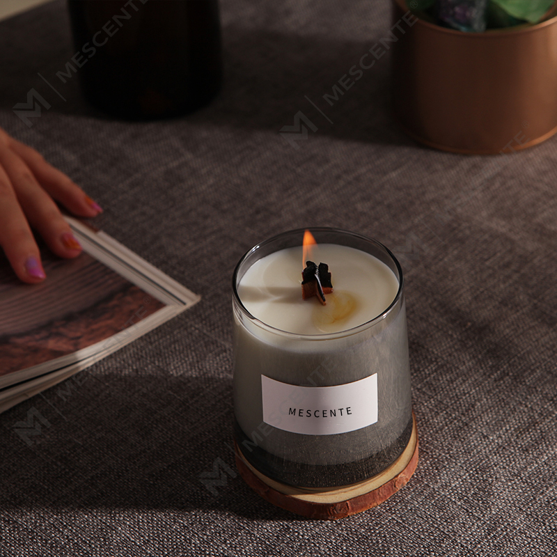 M&Scent Luxus-Glasgefäße, Kristall-Holzdochte, Duftkerze aus Sojawachs, Hochzeitskerzen