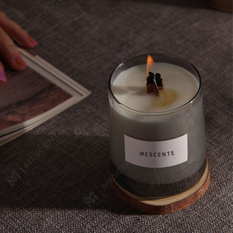 M&Scent Luxus-Glasgefäße, Kristall-Holzdochte, Duftkerze aus Sojawachs, Hochzeitskerzen