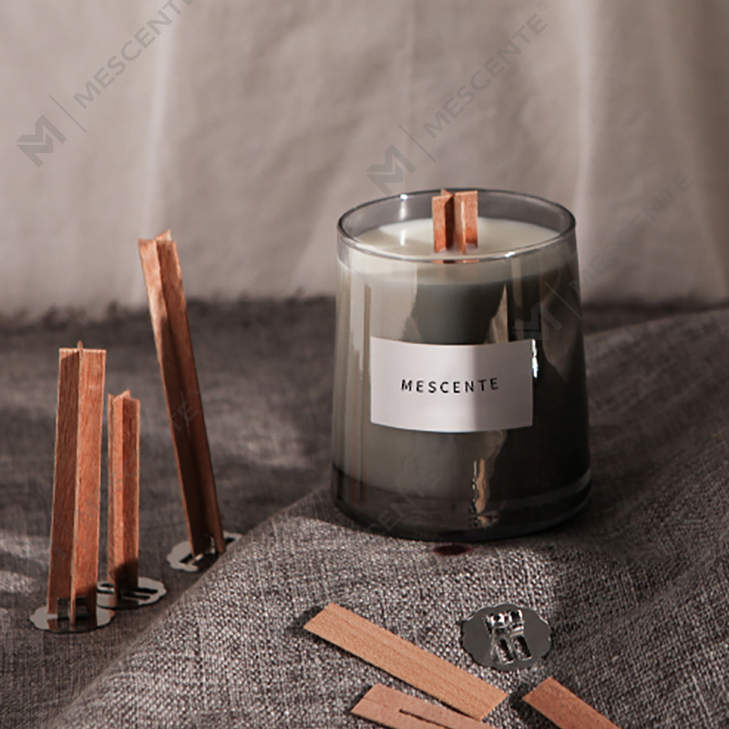 M&Scent Luxus-Glasgefäße, Kristall-Holzdochte, Duftkerze aus Sojawachs, Hochzeitskerzen