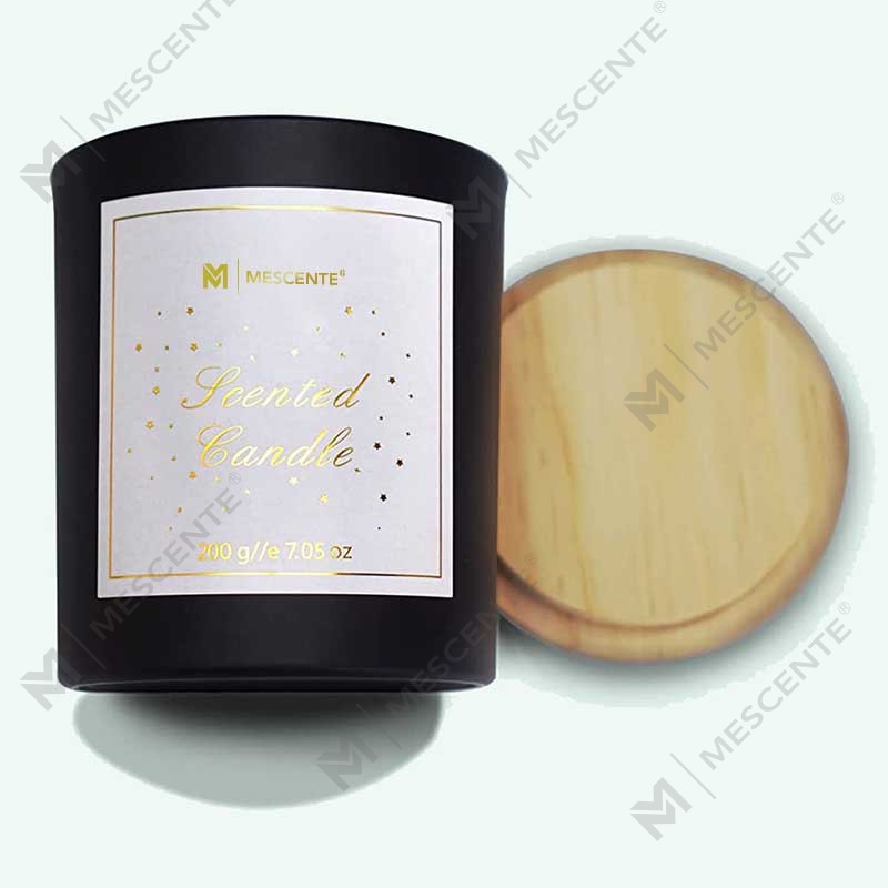 M&Scent Custom Logo Mini Runde Kristallglasflasche Starker Kaffee Sojawachs Duftkerzen mit Box in Großpackung
