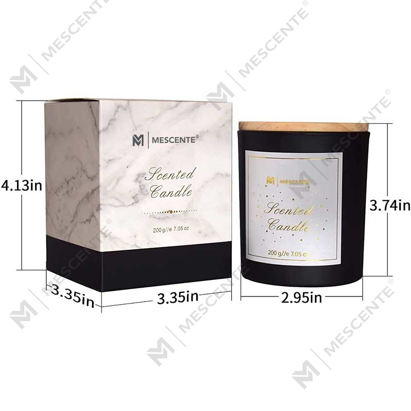 M&Scent Custom Logo Mini Runde Kristallglasflasche Starker Kaffee Sojawachs Duftkerzen mit Box in Großpackung