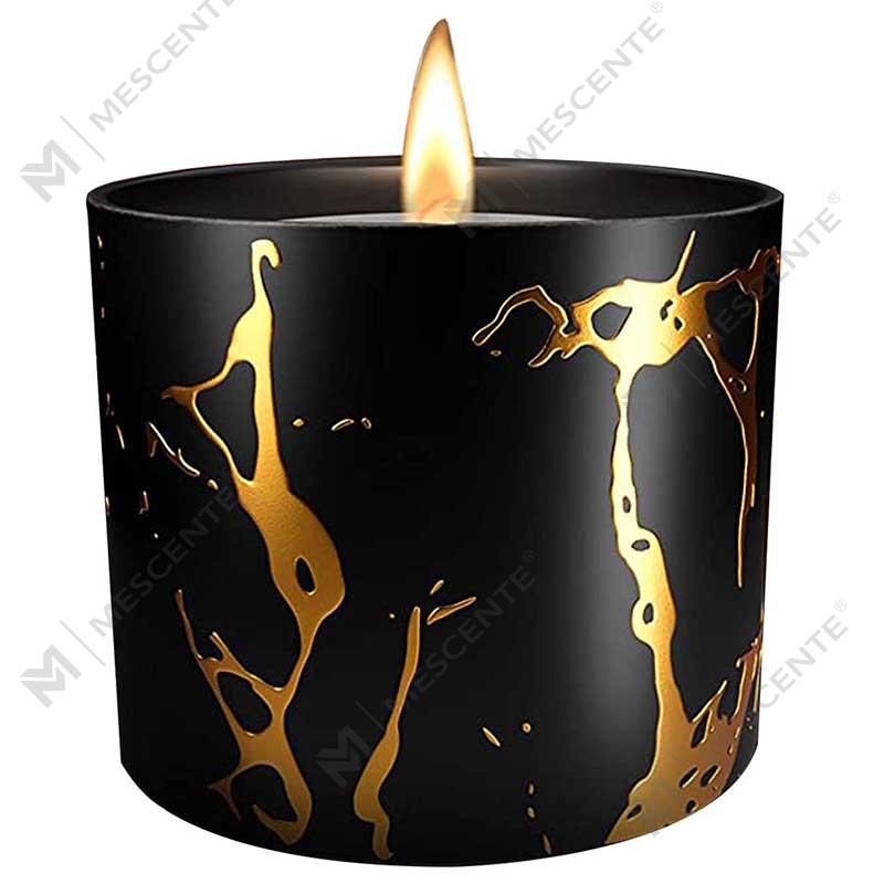 Luxuriöses, großes, personalisiertes Keramik-Wohndekor-Müsli-Gold-Kerzenglas, handgefertigtes Sojawachs-Duftkerzen-Geschenkset