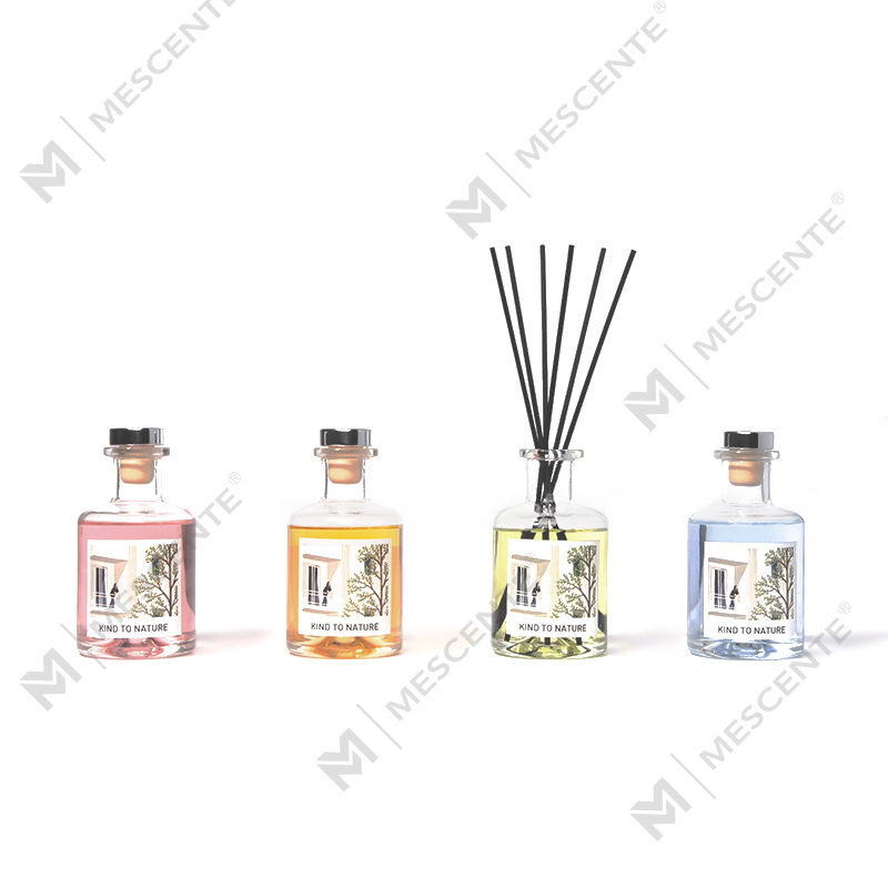 M&Scent Luxuriöser, dekorativer Duftdiffusor aus ätherischen Ölen in großer Flasche mit Geschenkset aus getrockneten Blumen