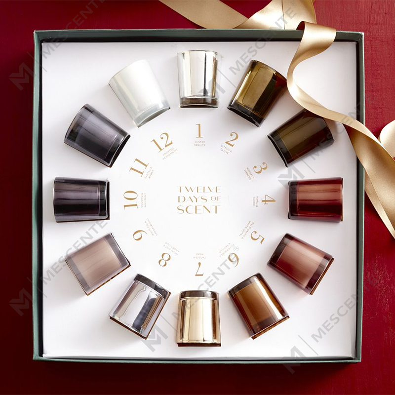 M&Scent Luxus-Sojawachskerzen im kundenspezifischen Glas mit Weihnachtsduft und Deckel