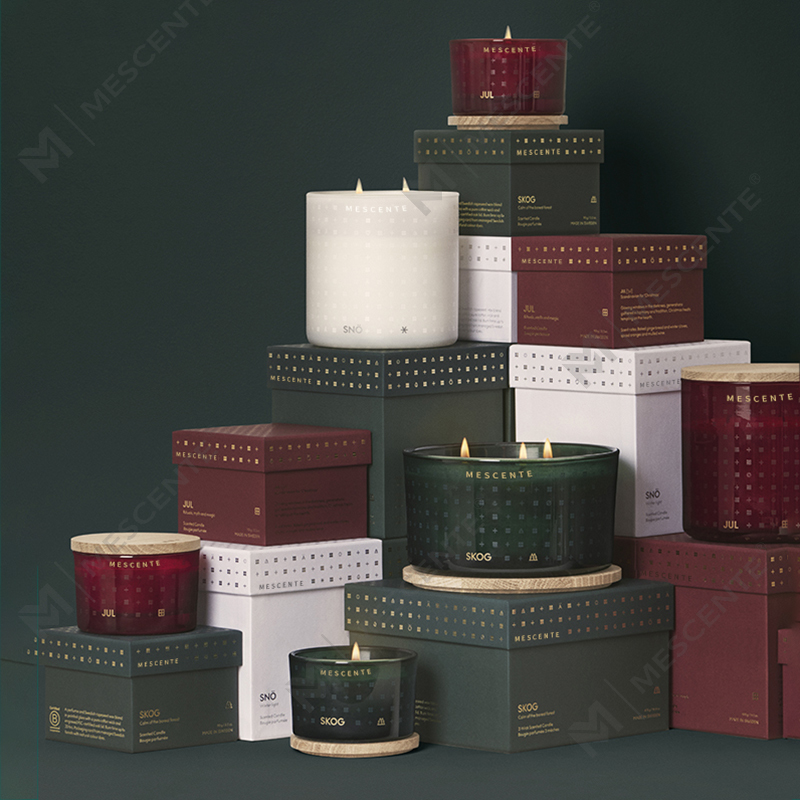 M&Scent Luxuriöse, handgefertigte, weihnachtliche, dekorative Sojawachskerzen mit Geschenkbox