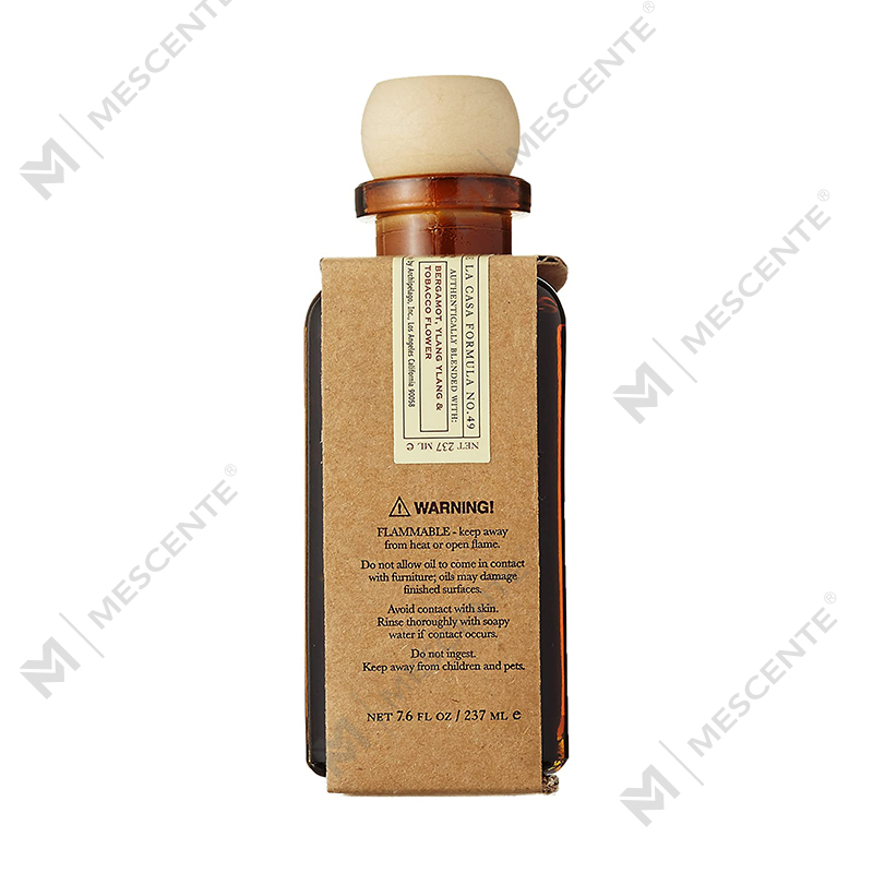 M&Scent Luxuriöser, individuell gestalteter, großer, roségoldener Glasflaschen-Blumen-Eigenmarken-Flüssigkeits-Red-Diffusor mit Geschenkbox