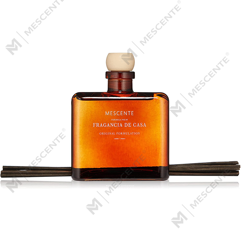 M&Scent Luxuriöser, individuell gestalteter, großer, roségoldener Glasflaschen-Blumen-Eigenmarken-Flüssigkeits-Red-Diffusor mit Geschenkbox