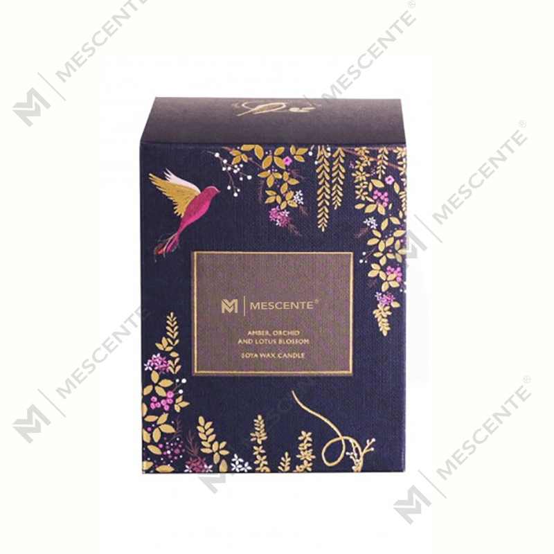 Private Label personalisierte schwarze Holzdochtkerzen mit luxuriösem Duft und Kristallen