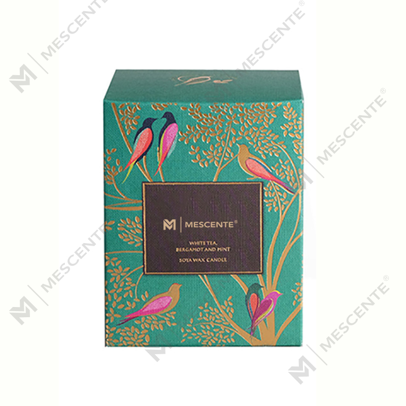 Private Label personalisierte schwarze Holzdochtkerzen mit luxuriösem Duft und Kristallen
