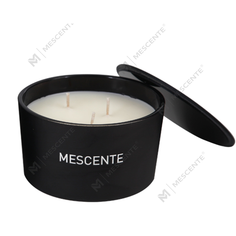 Mescente Wholesale Private Label Glasgefäß mit 3 Dochten, Duftkerze aus 100 % Sojawachs