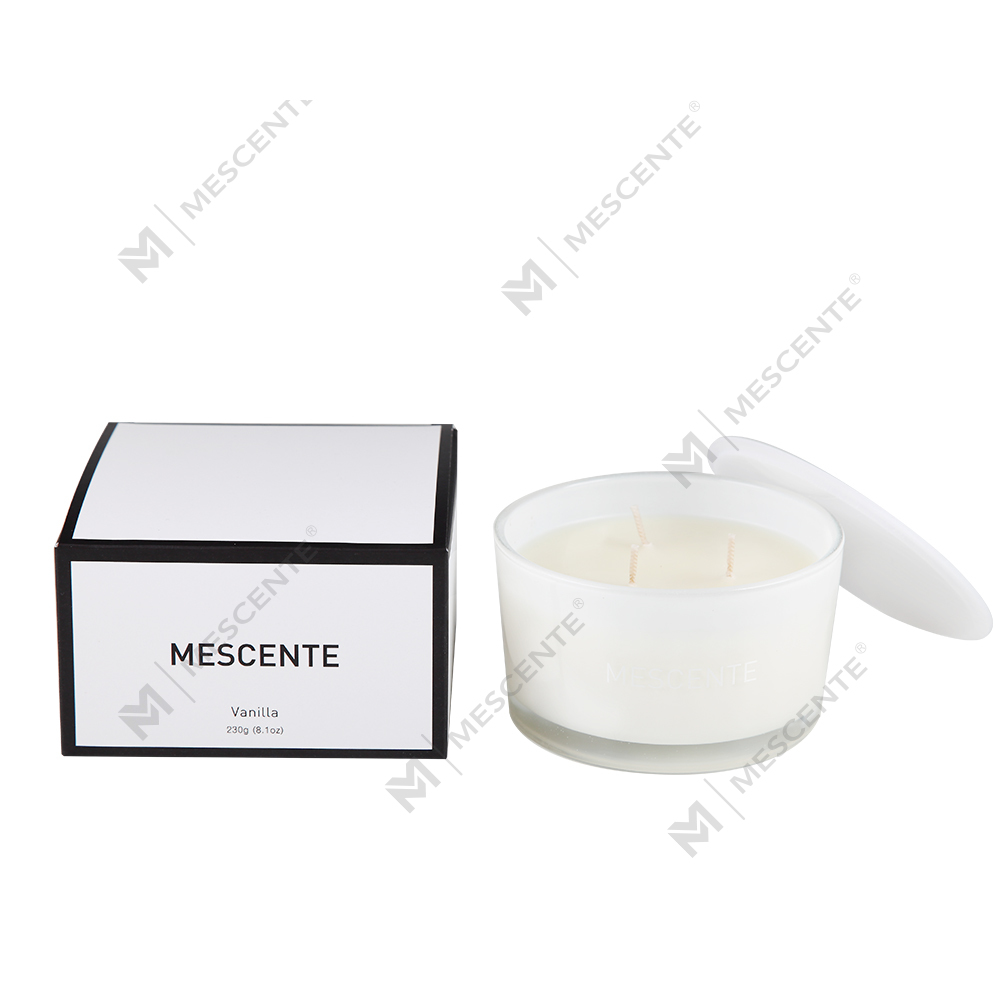 Mescente Wholesale Private Label Glasgefäß mit 3 Dochten, Duftkerze aus 100 % Sojawachs