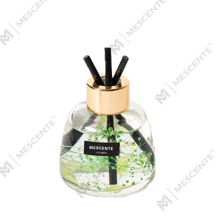 Mini weiße Flasche Blumenparfüm Aroma Schilfrohr-Diffusoröl, Duft Thailand Schilfrohr-Diffusor-Geschenkset
