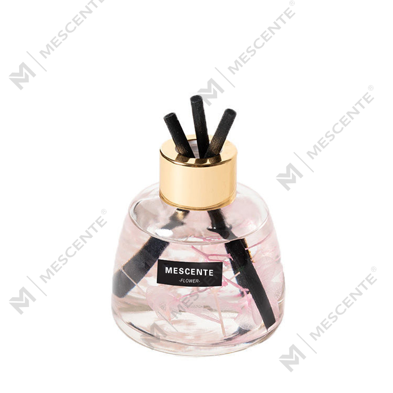 Mini weiße Flasche Blumenparfüm Aroma Schilfrohr-Diffusoröl, Duft Thailand Schilfrohr-Diffusor-Geschenkset