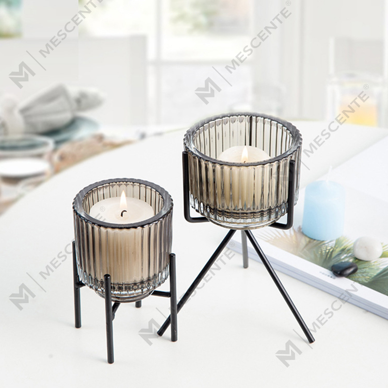 M&Scent Luxuriöser Dekor-Kerzenhalter aus Glas und Kristall, Kerzenhalter in großen Mengen