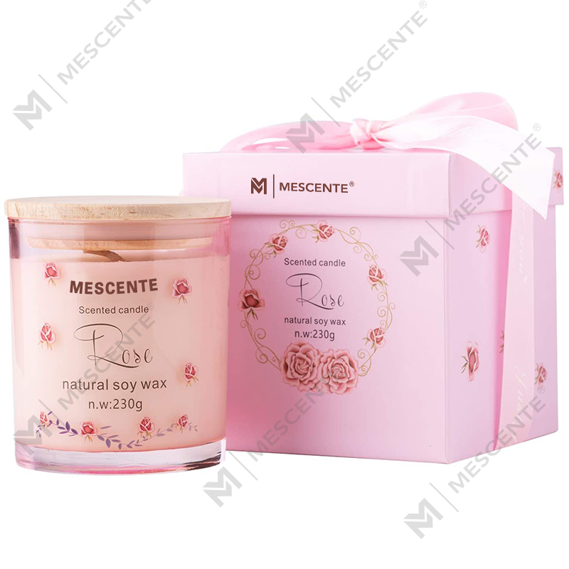 M&Scent Handgefertigter luxuriöser Glashalter, spirituelle Keramik-Säule, Vanille-Duftkerze mit Kristallen