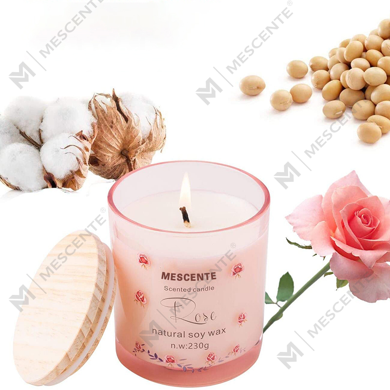 M&Scent Handgefertigter luxuriöser Glashalter, spirituelle Keramik-Säule, Vanille-Duftkerze mit Kristallen