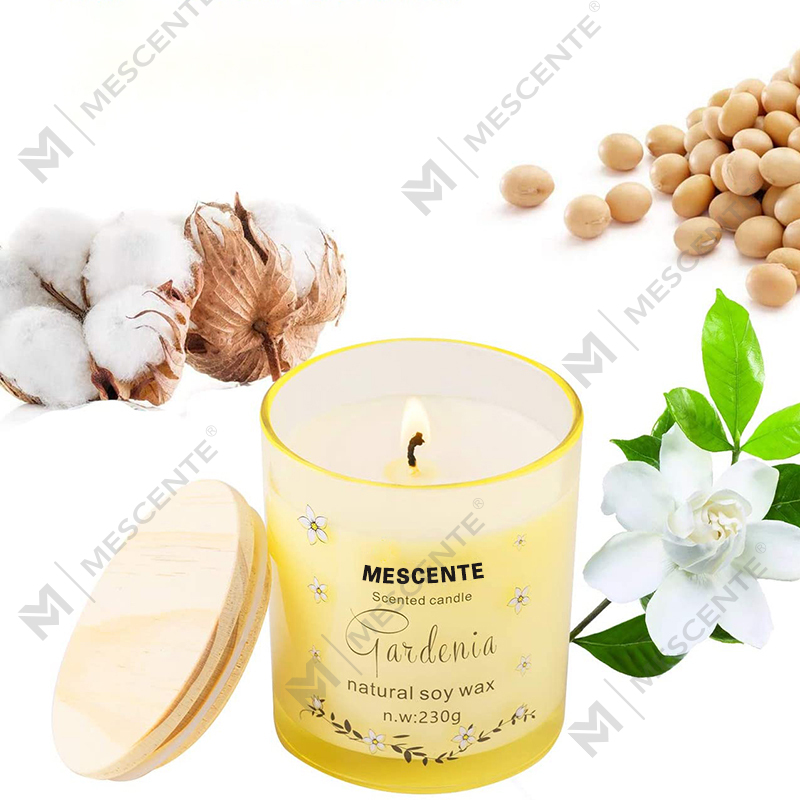M&Scent Handgefertigter luxuriöser Glashalter, spirituelle Keramik-Säule, Vanille-Duftkerze mit Kristallen