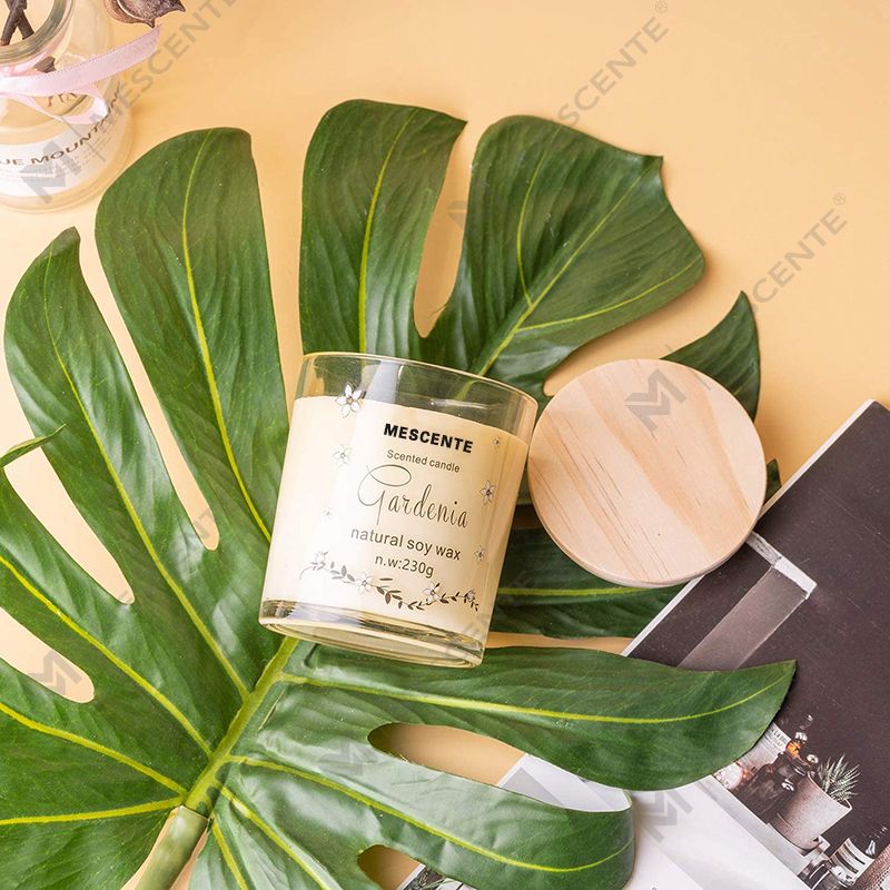 M&Scent Handgefertigter luxuriöser Glashalter, spirituelle Keramik-Säule, Vanille-Duftkerze mit Kristallen
