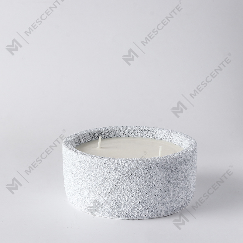 M&Scent Luxuriöse handgefertigte spirituelle Stumpenkerzen mit Logo, Duftglas mit Kristallen, Kerze mit 3 Dochten