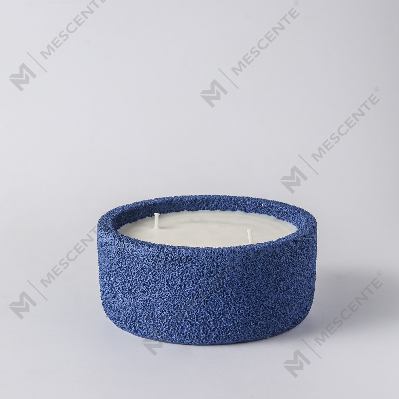 M&Scent Luxuriöse handgefertigte spirituelle Stumpenkerzen mit Logo, Duftglas mit Kristallen, Kerze mit 3 Dochten