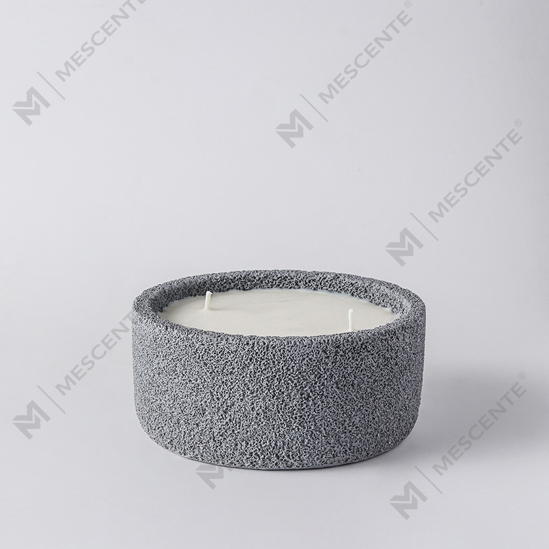 M&Scent Luxuriöse handgefertigte spirituelle Stumpenkerzen mit Logo, Duftglas mit Kristallen, Kerze mit 3 Dochten