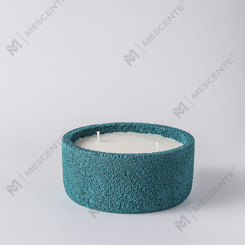 M&Scent Luxuriöse handgefertigte spirituelle Stumpenkerzen mit Logo, Duftglas mit Kristallen, Kerze mit 3 Dochten