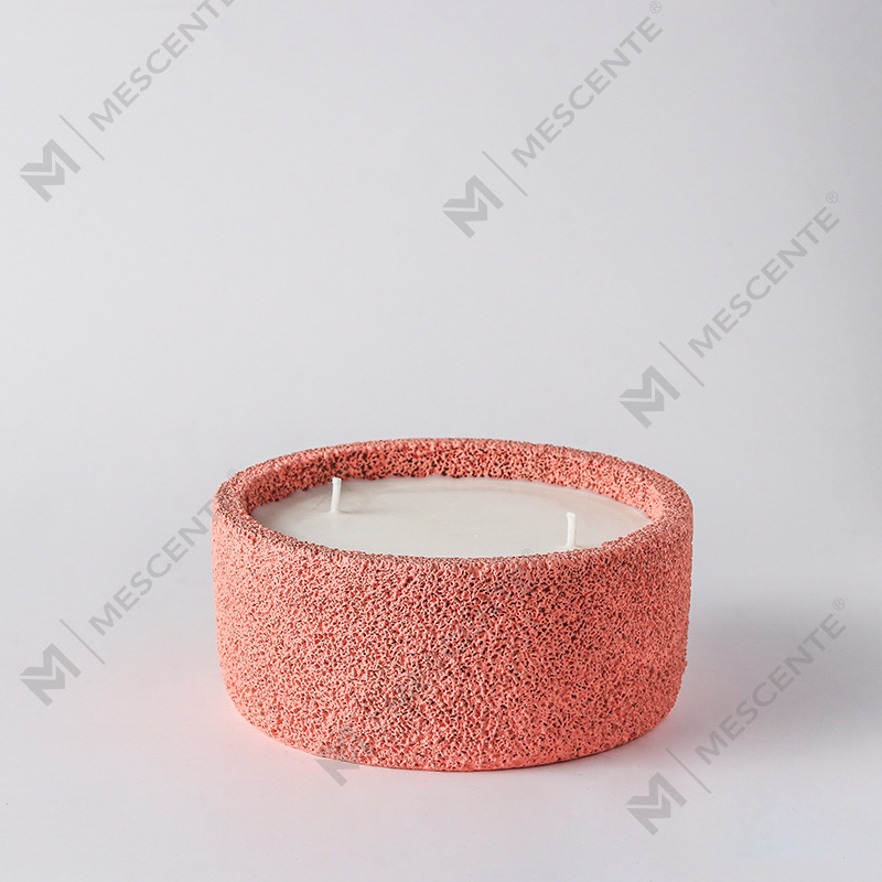 M&Scent Luxuriöse handgefertigte spirituelle Stumpenkerzen mit Logo, Duftglas mit Kristallen, Kerze mit 3 Dochten