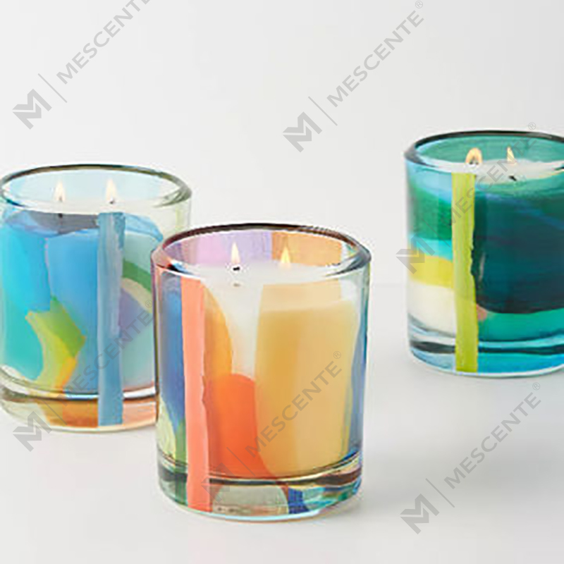 M&Scent Wholesale Luxus-Sojawachskerzen mit kundenspezifischer Dekoration und Privatmarke aus schwarzem Glas mit Kristallduft