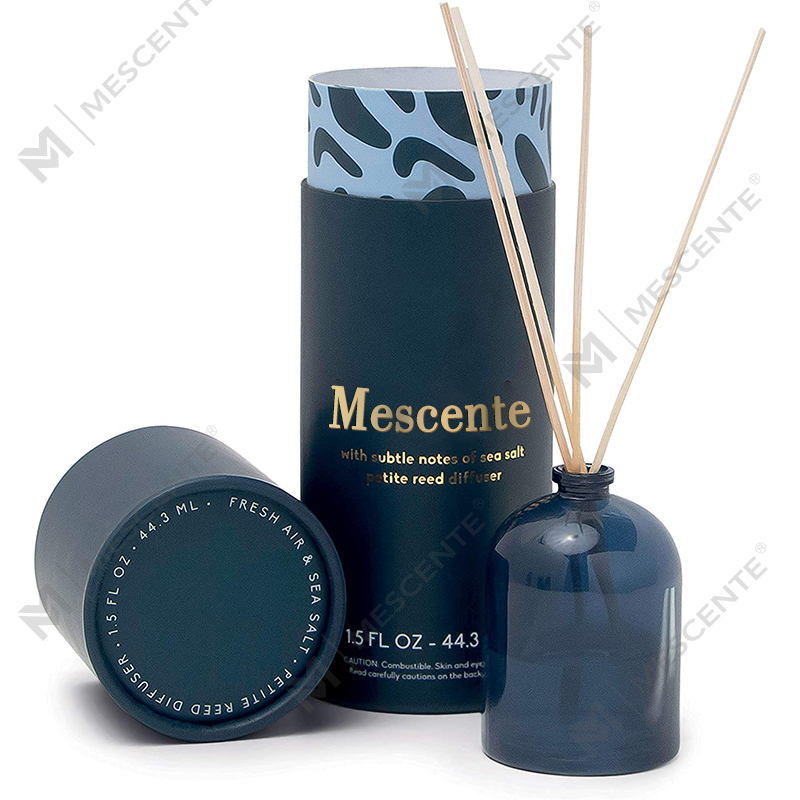 M&Scent Luxuriöser, individuell gestalteter, großer, roségoldener Glasflaschen-Blumen-Eigenmarken-Flüssigkeits-Red-Diffusor mit Geschenkbox