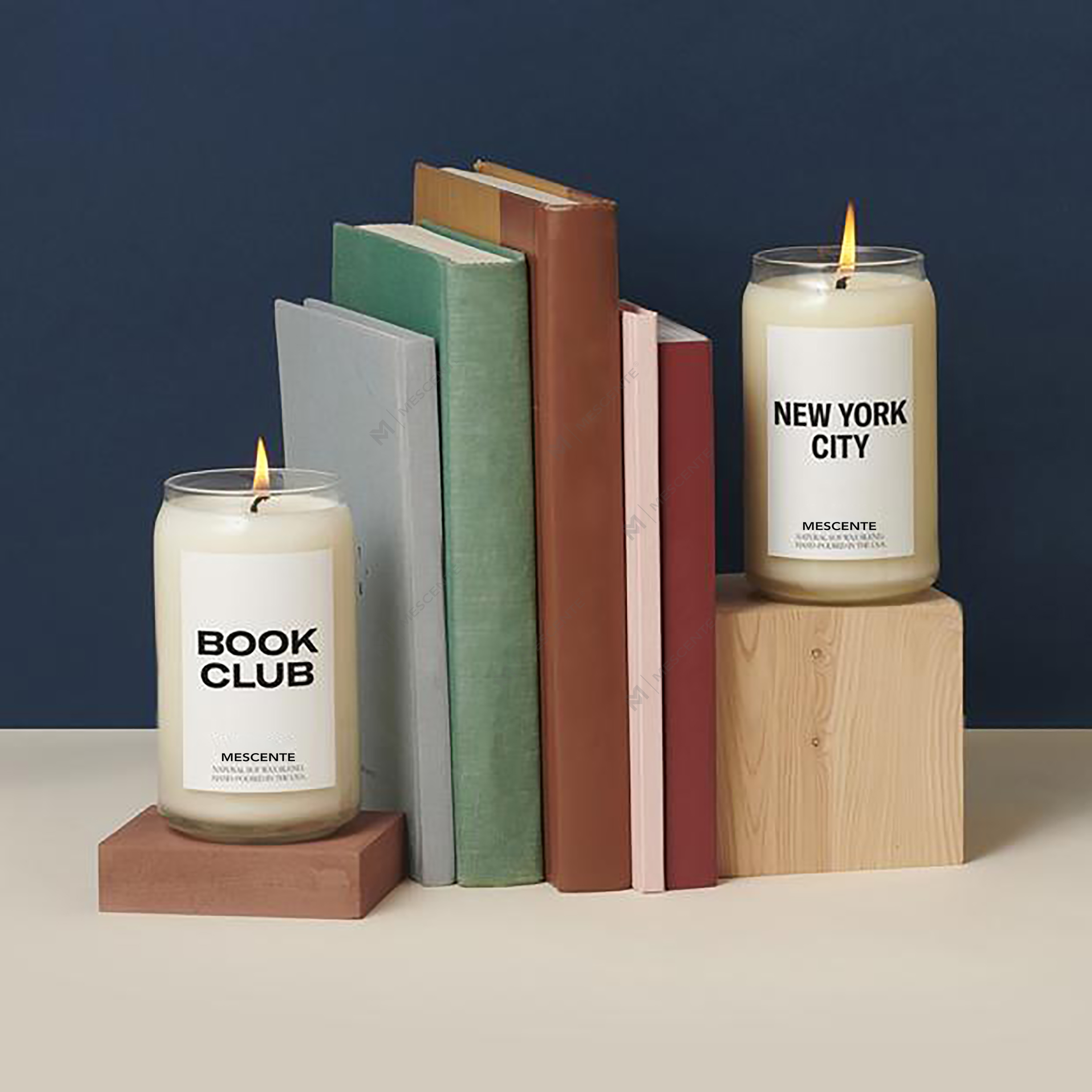 M&Scent Organic maßgeschneiderte milchige Woodwick-Kerzen aus Keramik, Kerzenbehälter