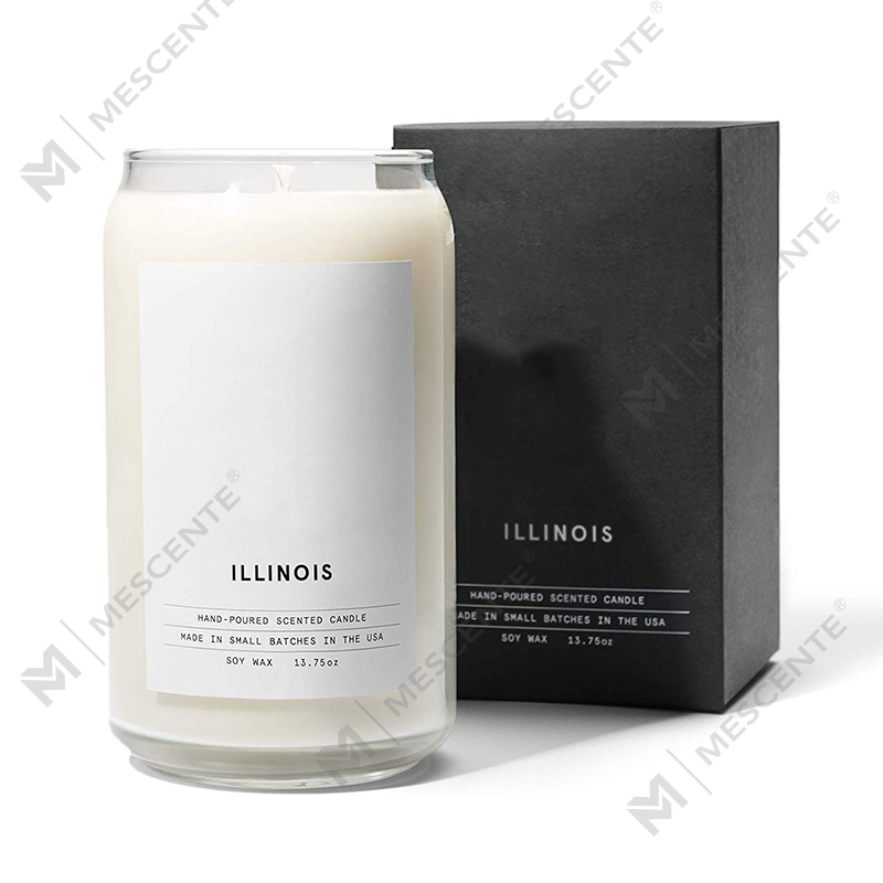 M&Scent Organic maßgeschneiderte milchige Woodwick-Kerzen aus Keramik, Kerzenbehälter