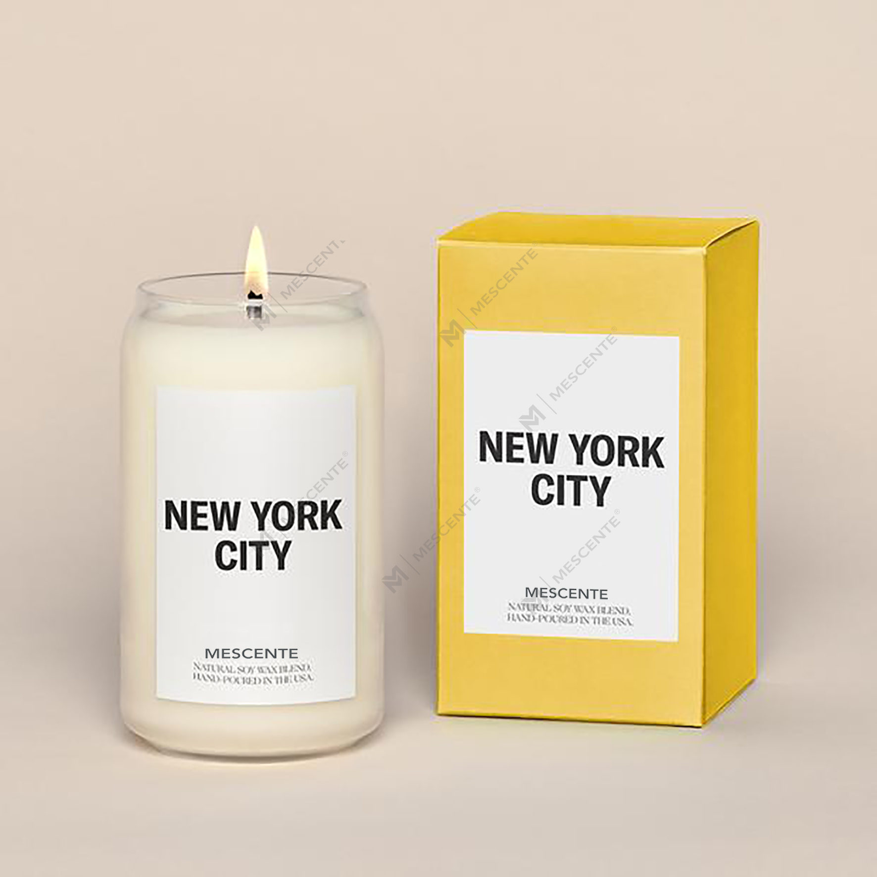 M&Scent Organic maßgeschneiderte milchige Woodwick-Kerzen aus Keramik, Kerzenbehälter