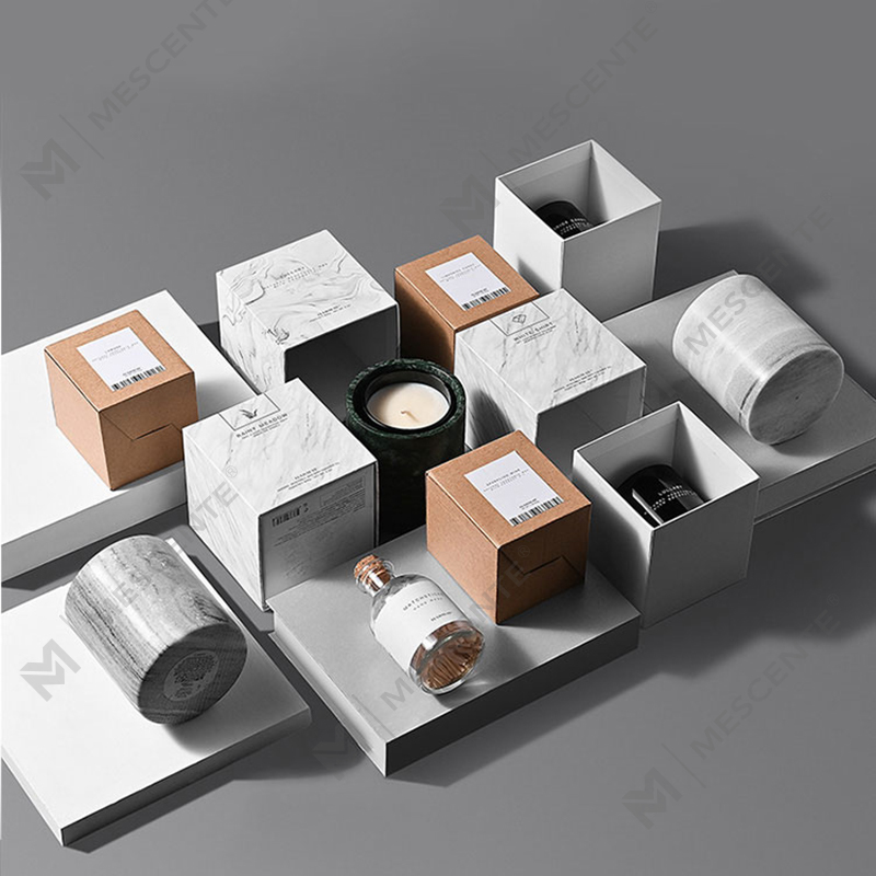 M&Scent Wholesale Luxus-Sojawachskerzen mit kundenspezifischer Dekoration und Privatmarke aus schwarzem Glas mit Kristallduft