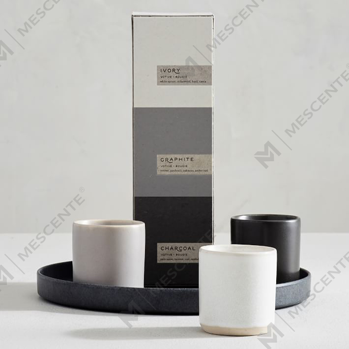 Kundenspezifisches Private Label Luxus-Keramik-Duftkerzen-Geschenkset A29218-Valuables