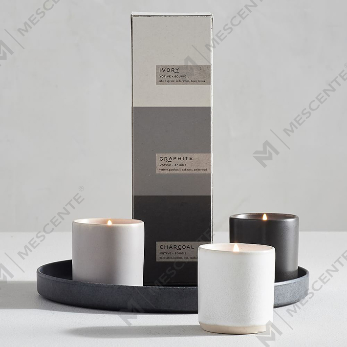 Kundenspezifisches Private Label Luxus-Keramik-Duftkerzen-Geschenkset A29218-Valuables
