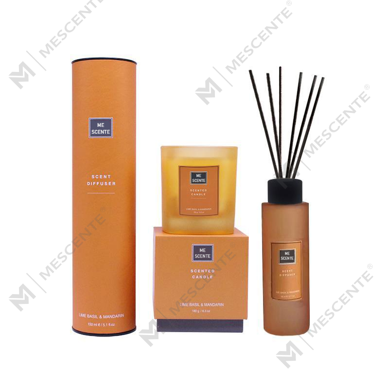 150 ml Raumduft-Geschenkset mit Reed-Diffusor und Duftkerze A99189