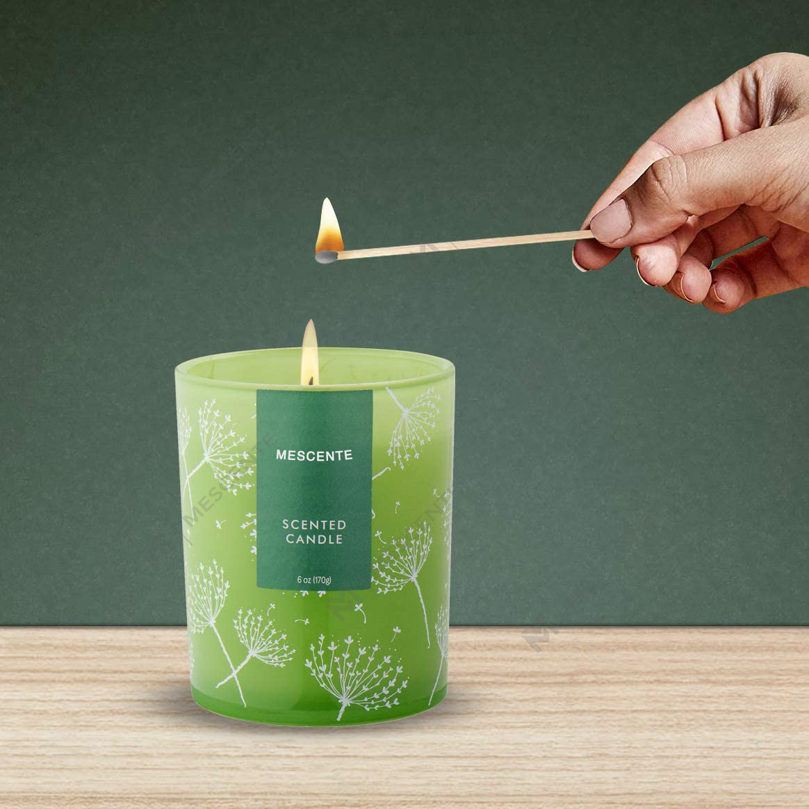 M&S Scent Individuell geformtes Logo-Druckmuster, Aromatherapie-Duftkerzenbevorzugungen, Duftkerzen mit getrockneten Blumen