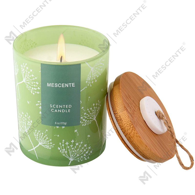 M&S Scent Individuell geformtes Logo-Druckmuster, Aromatherapie-Duftkerzenbevorzugungen, Duftkerzen mit getrockneten Blumen