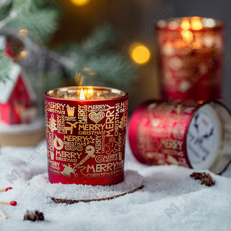 M&Scent Weihnachtsduft, rauchfrei, Sternenhimmel-Tasse, Duftkerze, Geschenk mit Hand