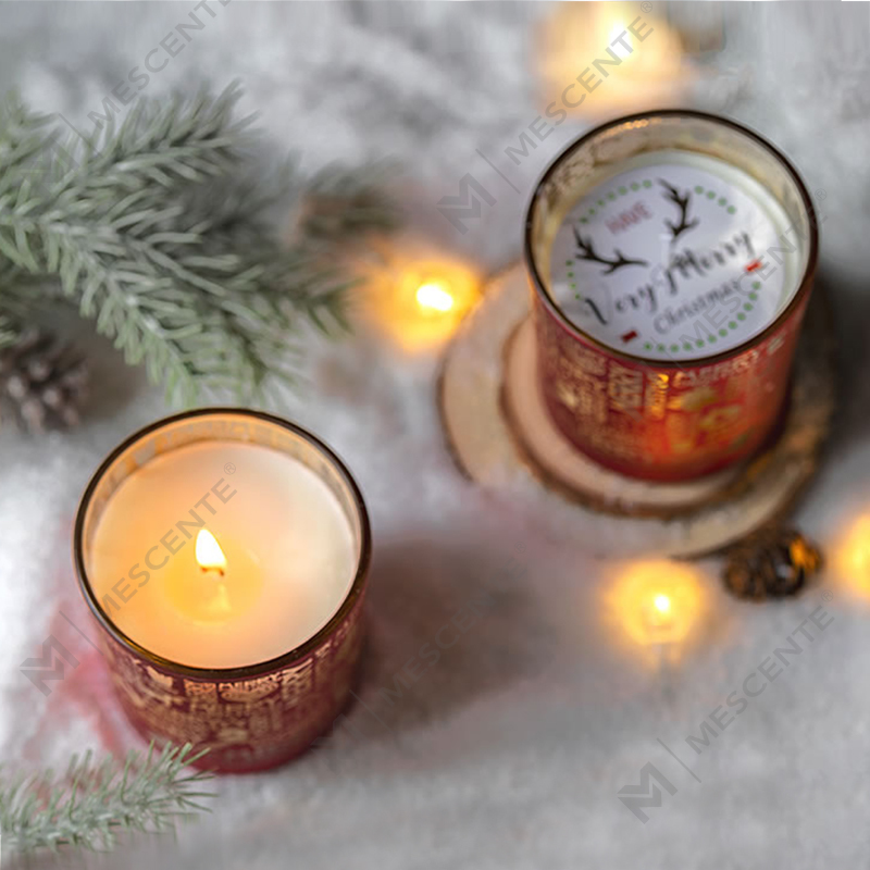 M&Scent Weihnachtsduft, rauchfrei, Sternenhimmel-Tasse, Duftkerze, Geschenk mit Hand