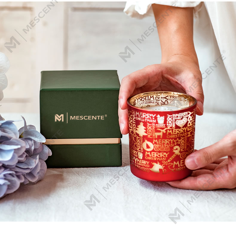 M&Scent Weihnachtsduft, rauchfrei, Sternenhimmel-Tasse, Duftkerze, Geschenk mit Hand