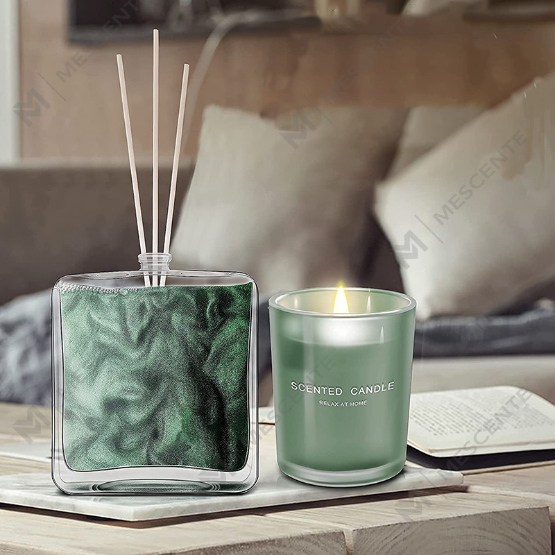 M&S Cent Zitronen-Basilikum-Duftöl-Diffusor und Duftkerze als Geschenkset mit Stäbchen für zu Hause