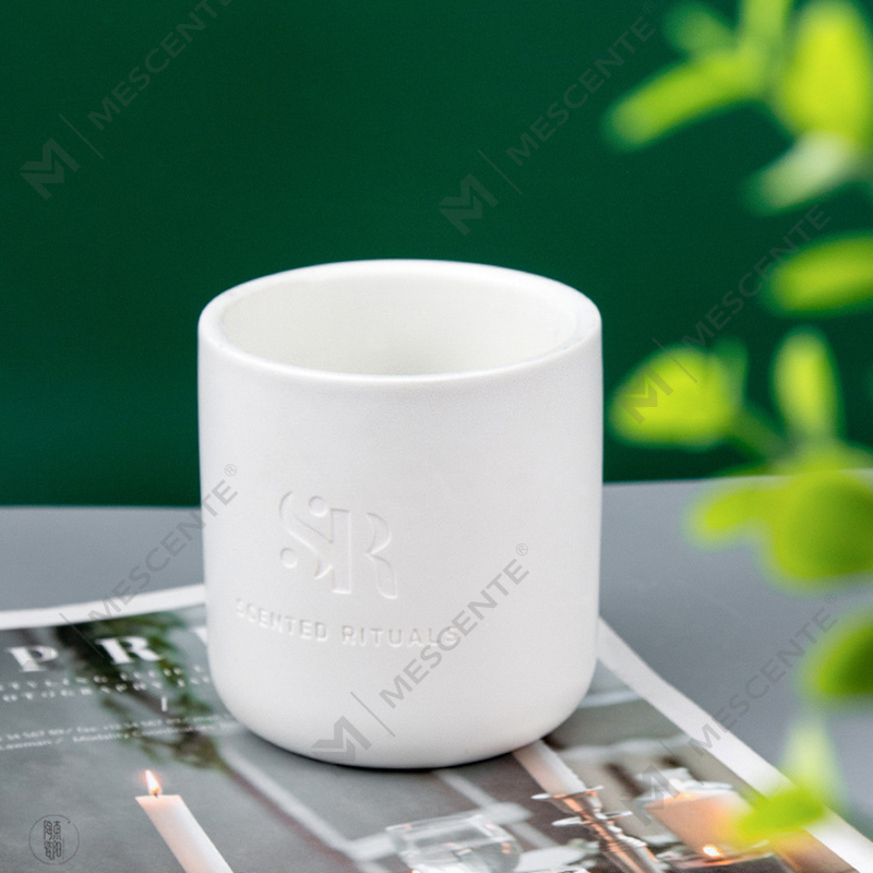 M&S Scent Custom Logo Günstige Keramikgläser mit Holzdeckel Kerze, Kokoswachs-Luxuskerzen