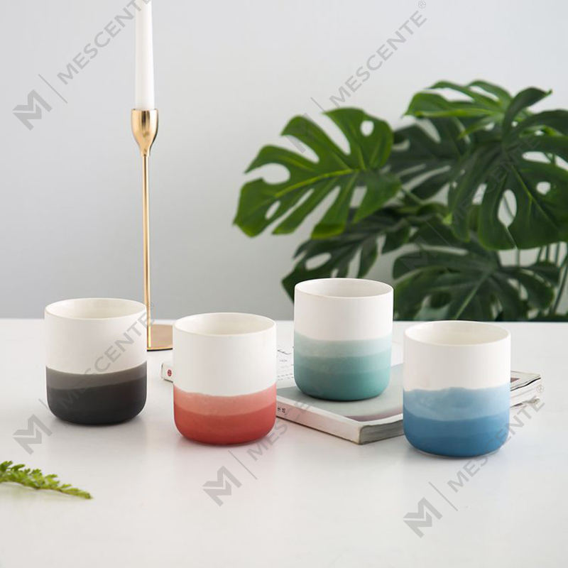 M&Scent Decorrative Keramik-Teelichthalter, Laternen und Kerzengläser in blau-weißer Vase