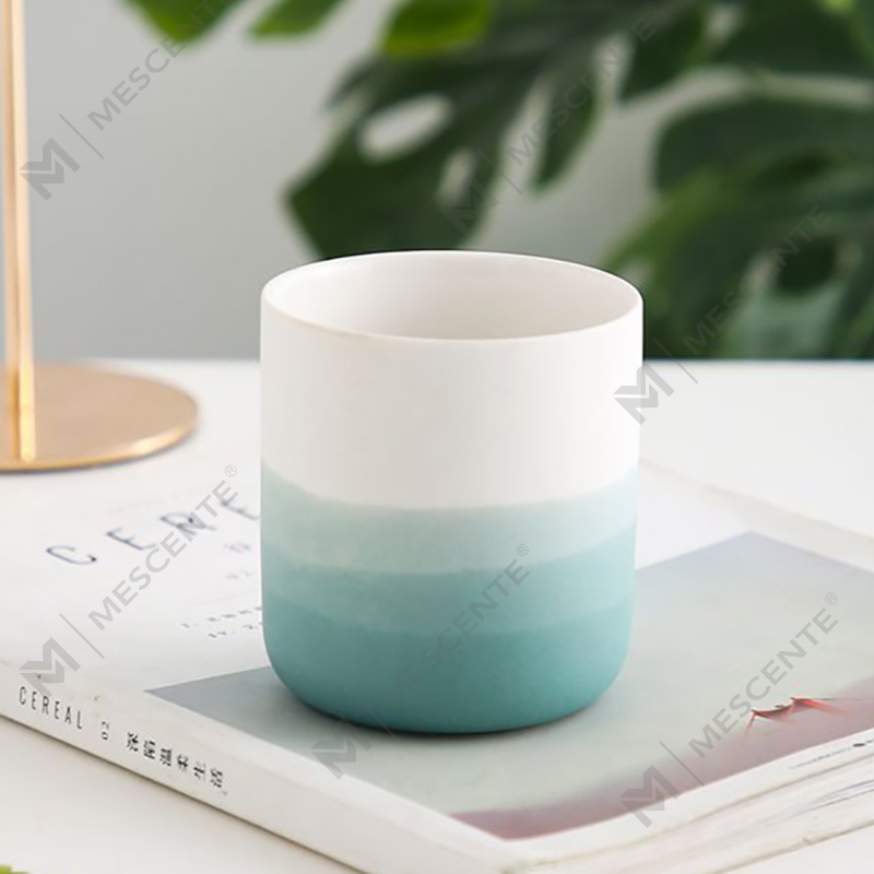 M&Scent Decorrative Keramik-Teelichthalter, Laternen und Kerzengläser in blau-weißer Vase
