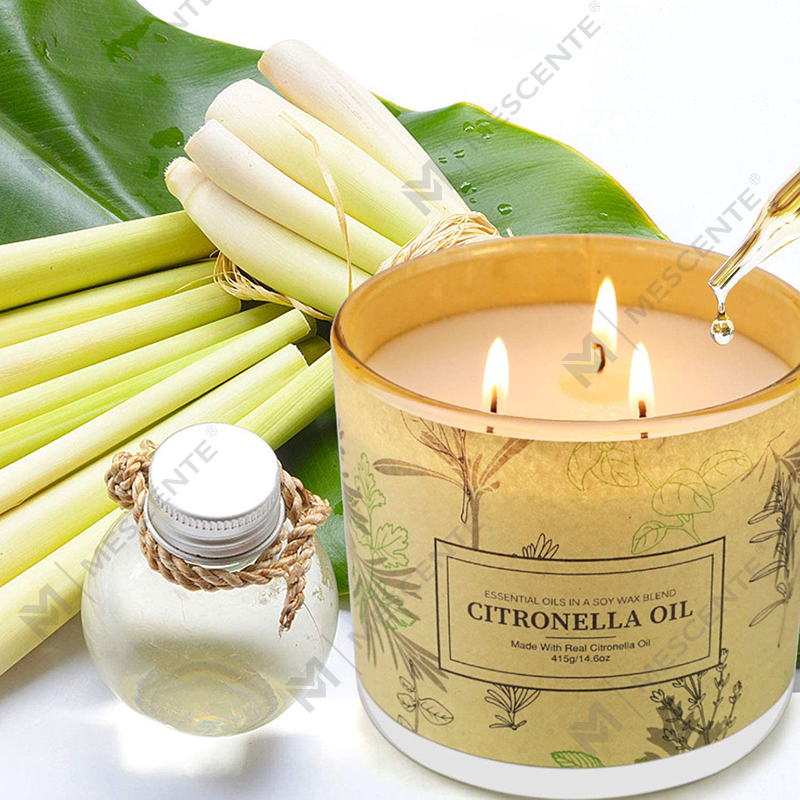 Langlebige 3-Docht-Aromatherapie-Kerzen-Sets mit Citronella-Öl im Glas für Zuhause, Garten, Terrasse, Balkon