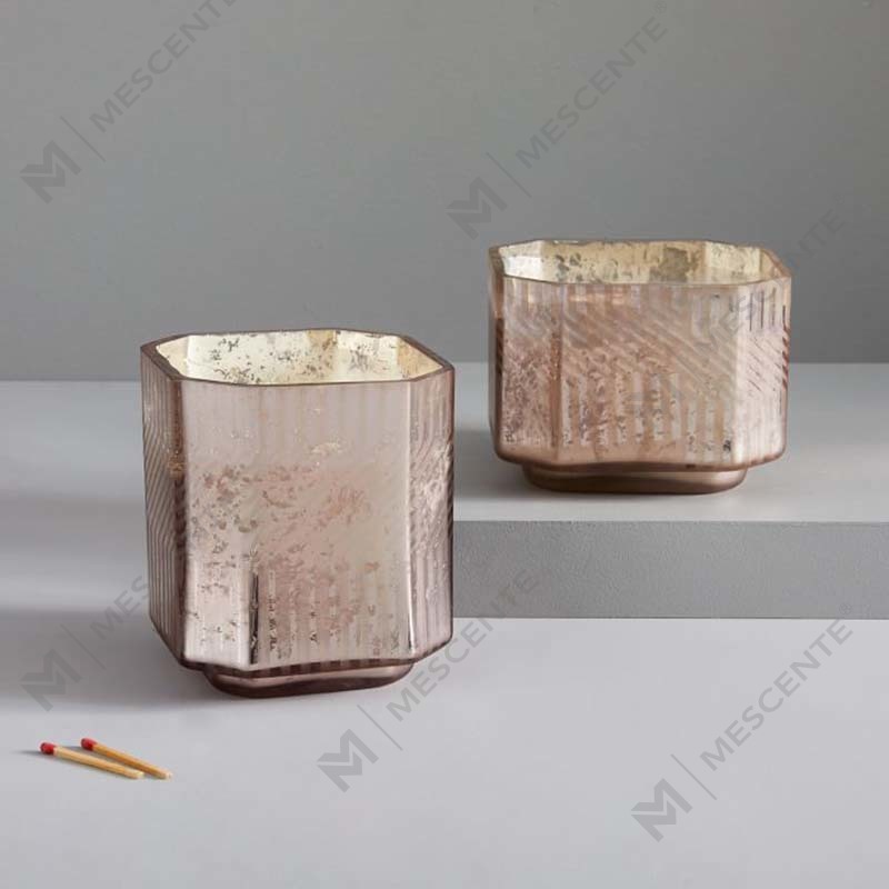 Großhandel kundenspezifische billige Glas-Paraffinwachs-religiöse Deko-Mercury-Duftkerzen