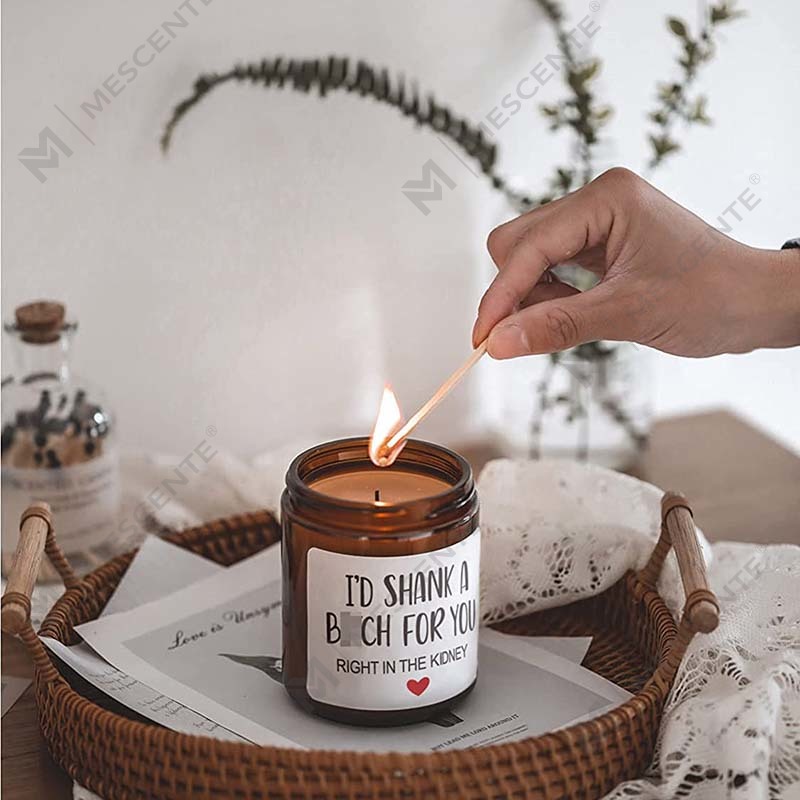 M&Scent Weihnachtsduftkerze aus 100 % natürlichem Wachs für Zuhause, Geschenkset, Duftkerze im Glasgefäß mit Metalldeckel